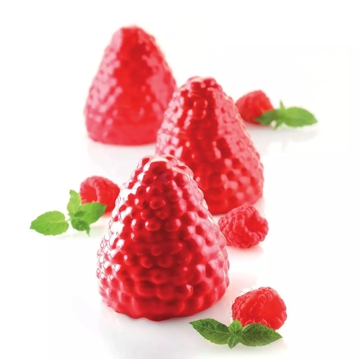 Molde de Silicone para Pastelaria Amora Framboesa 5x110ml �65x67mm