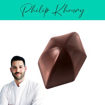 Molde em Plstico Policarbonato para Bombons Praline Pod 40x24x19mm
