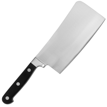 Cutelo de Carne em Inox com Cabo ABS Preto 170mm