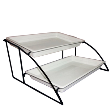 Suporte de Ferro Preto de 2 Nveis para Cubas Gastronorm 1/1 565x490x360mm 1 un