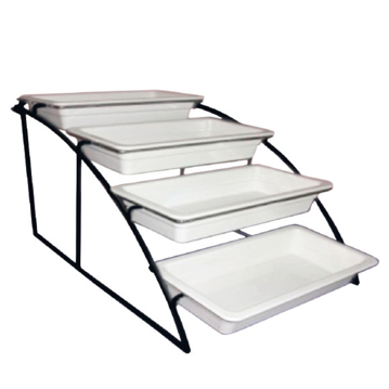 Suporte de Ferro Preto de 4 Nveis para Cubas Gastronorm 1/3 360x490x360mm 1 un