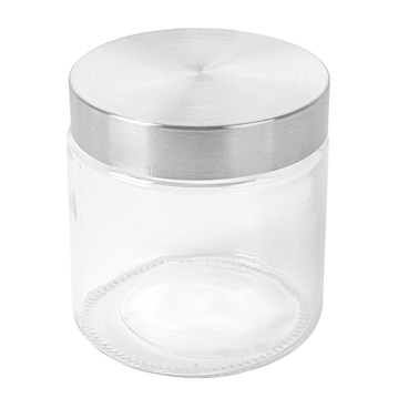 Frasco de Conservao em Vidro com Tampa Aluminio 830ml 112x120mm 12 un