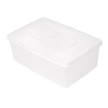 Recipiente de Plstico PP Branco para Conservao 260x180x100mm 3150ml