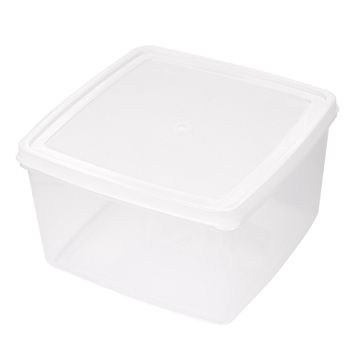 Recipiente de Plstico PP Branco para Conservao 185x185x110mm 2500ml
