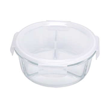 Recipiente de Conservao de Vidro com Tampa 950ml 3 Compartimentos 6 un