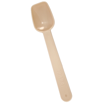 Colher de Pl�stico PP Beje de Gelado 95mm REUSE 14x500g