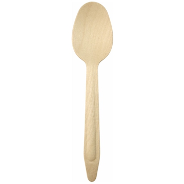 Colher de Sopa em Madeira PLUS 165mm 100 un