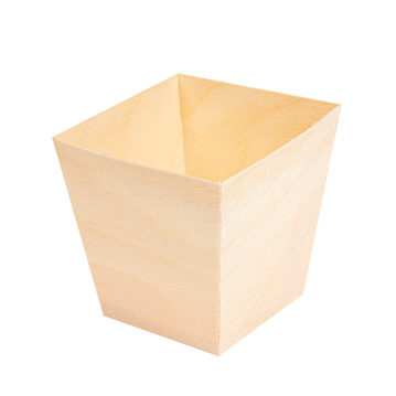 Recipiente Quadrada em Folha de Pinho 55x55x55mm 50 un