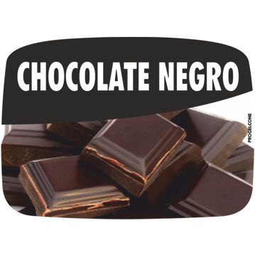 Etiqueta de Sabores para Gelados Chocolate Negro