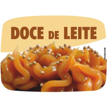 Etiqueta de Sabores para Gelados Doce de Leite