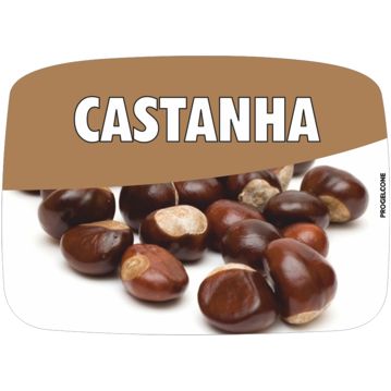 Etiqueta de Sabores para Gelados Castanha