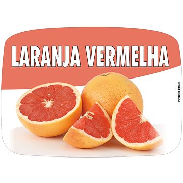 Etiqueta de Sabores para Gelados Laranja Vermelha