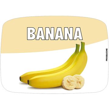 Etiqueta de Sabores para Gelados Banana