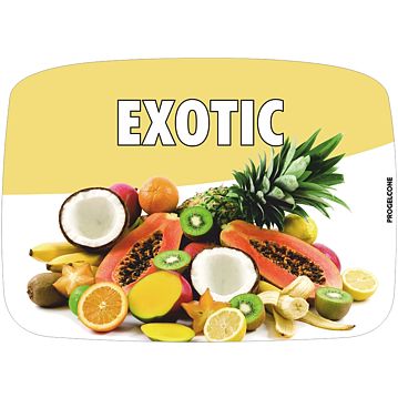 Etiqueta de Sabores para Gelados Exotic