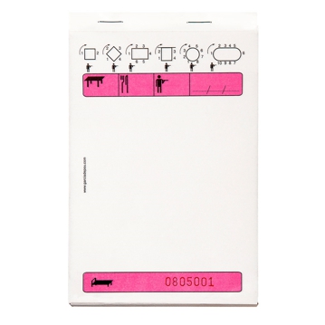 Bloco de Encomenda Triplicados 50x3 Folhas 100x150mm Franja Rosa 10x10 blocos