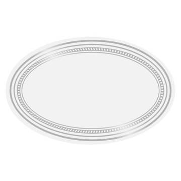 Etiqueta Autocolante Branco mate + Prateado 55x35mm 1000 un
