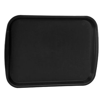 Tabuleiro de Refeio em Plstico 264x358mm Preto 10 un