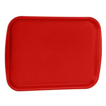 Tabuleiro de Refeio em Plstico 264x358mm Vermelho 10 un