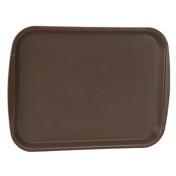 Tabuleiro de Refeio em Plstico 360x460mm Castanho 10 un