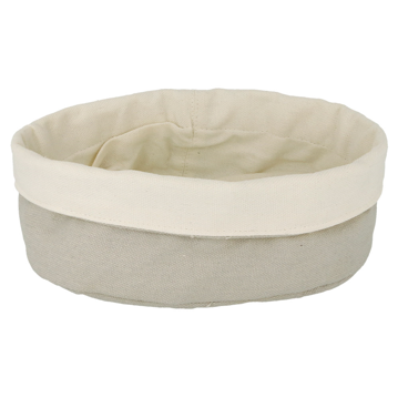 Corbeille  pain en coton Crme/Gris 180x250x90mm 12 unit
