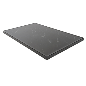 Placa Semelhante a Mrmore Preto em Melamina 530x325x17mm 1 un