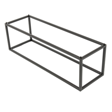 Suporte em Metal Preto para Placa em Melamina 530x162x16mm 1 un