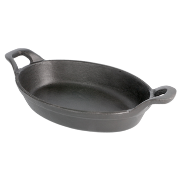 Caarola em Ferro Preto Oval 720ml 215/275x150x45mm 8 un