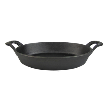 Caarola em Ferro Preto Oval 1000ml 240/300x170x46mm 8 un