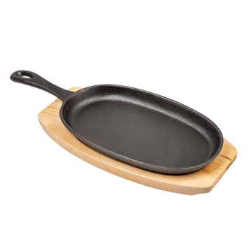 Prato Campestre de Ferro com Base em Madeira 235x135mm 8 un