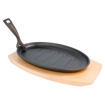 Prato Campestre de Ferro com Base em Madeira 270x180mm 8 un
