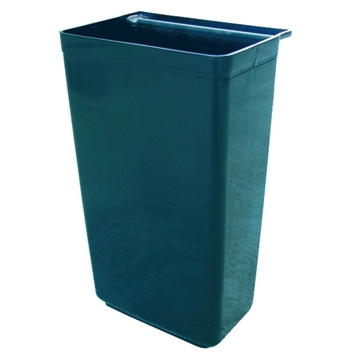 Recipiente grande em plstico preto para carro de servio 24L 370x220x505mm