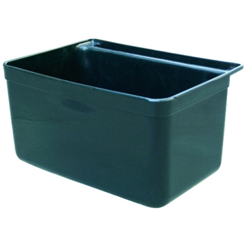 Recipiente pequeno em plstico preto para carro de servio 8L 335x235x180mm