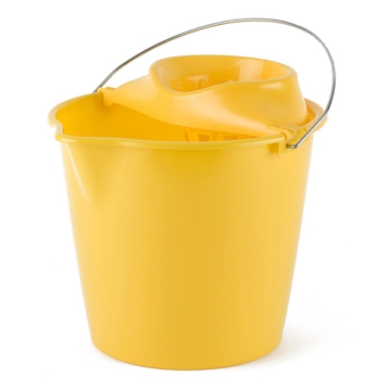 Balde de Plstico PP Redondo 12L  Amarelo 1 un