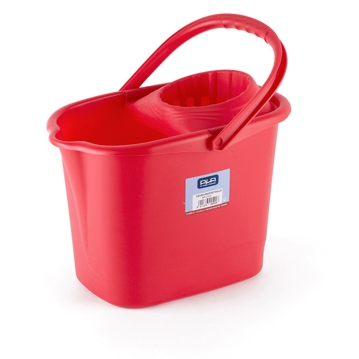 Balde de Plstico PP Rectangular 14L  Vermelho 1 un