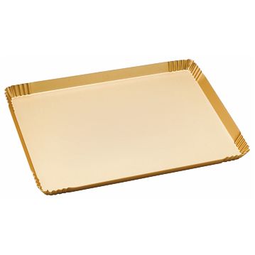 Bandeja Expositora de Vitrine em Aluminio Anodizado Dourado 225x305x15mm