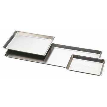 Travessa em Inox Expositora para Gastronomia e Pastelaria 145x210x20mm