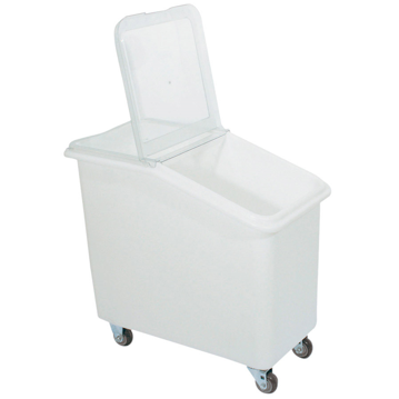 Contentor Policarbonato Branco com Rodas para Alimentos 99L 750x410x740mm