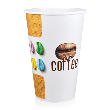 Copo de Carto para Bebidas Quentes 512ml 17oz Juta 10x100 un