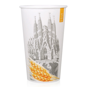 Copo de Carto para Bebidas Quentes 580ml 20oz Hot City 10x100 un