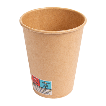 Vaso de cartn para bebidas fras 9oz 270ml Kraft 25x100 uds