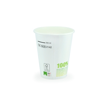 Copo de Carto para Bebidas Quentes 220ml 7,5oz E-CUP 20x100 un