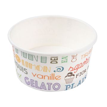 Copo Carto Branco Parole para Gelado 160ml 85x45mm 40x50 un