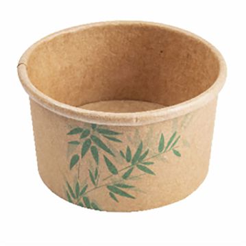 Copo Carto Kraft Feel Green para Gelado 300ml 100x55mm 40x50 un