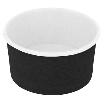 Copo Carto Preto Branco para Gelado 90ml 72x40mm 40x50 un