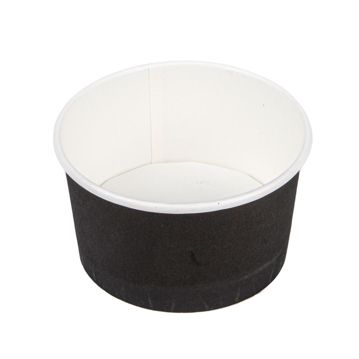 Copo Carto Preto Branco para Gelado 180ml 87x52mm 40x50 un