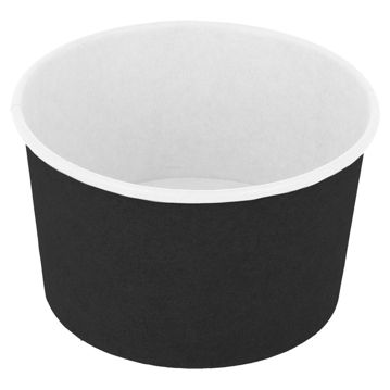 Copo Carto Preto Branco para Gelado 240ml 94x55mm 40x50 un
