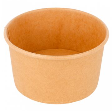 Copo Carto Kraft Castanho para Gelado 180ml 87x52mm 40x50 un
