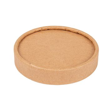 Tampa em Cartolina Kraft 77mm para Copo de Gelado 20x50un