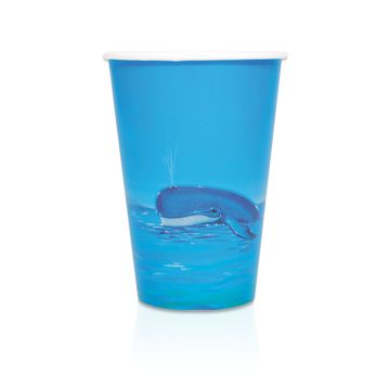 Vaso de cartn para bebidas fras - 500ml Baleia 10x100 uds