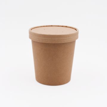 Copo em Cartolina Kraft para Sopa ou Comidas Quentes 12oz 355ml 20x50 un